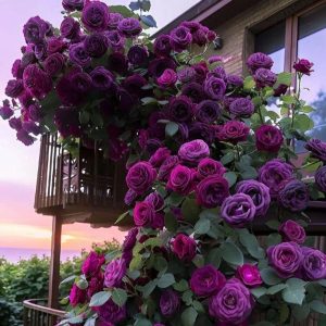 Роза Плетистая Плум Пэшн купить по цене от 610р. в интернет-магазине «Посадика» с доставкой почтой в в Вилючинске и по всей России – [изображение №1].